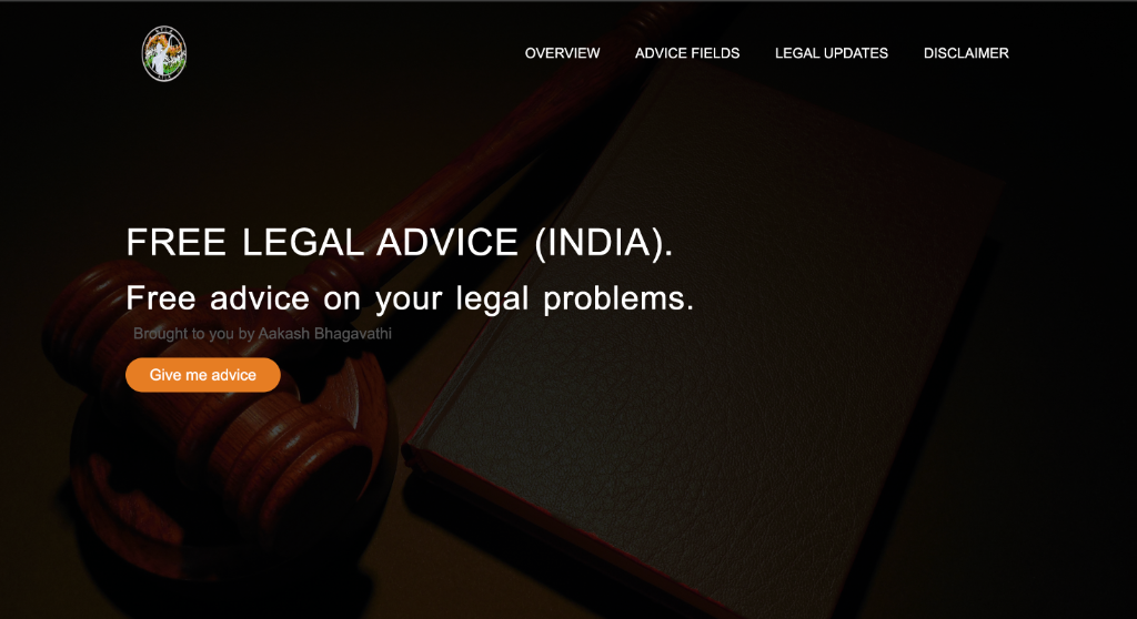 Free Legal Advice portal preview